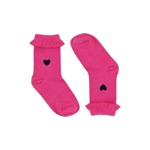 Meia Cantarola Soquete Babadinho Neon Pink