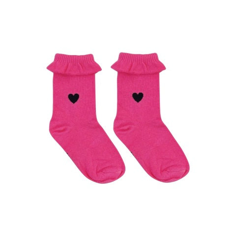 Meia Cantarola Soquete Babadinho Neon Pink