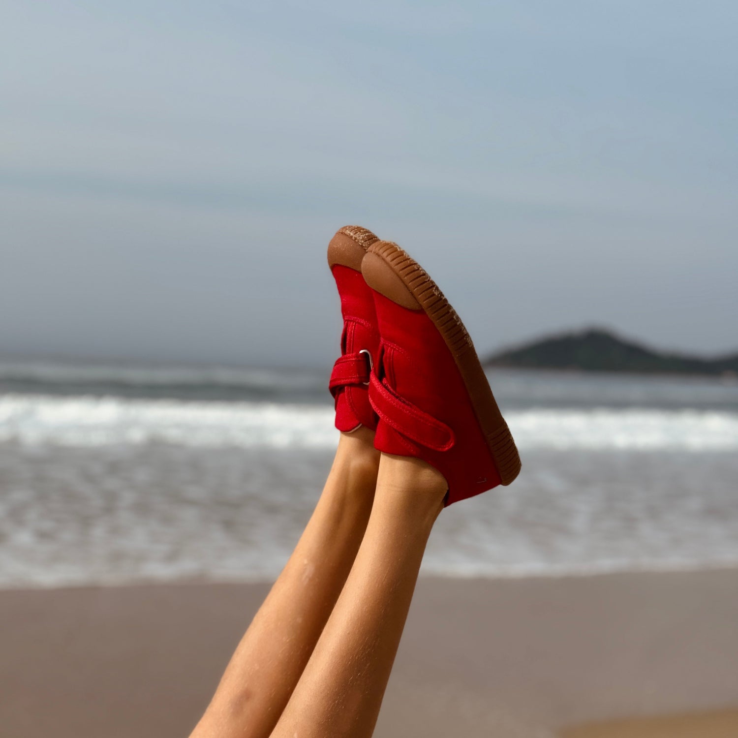 Tênis Cano Baixo Bento Vermelho Cogumelo