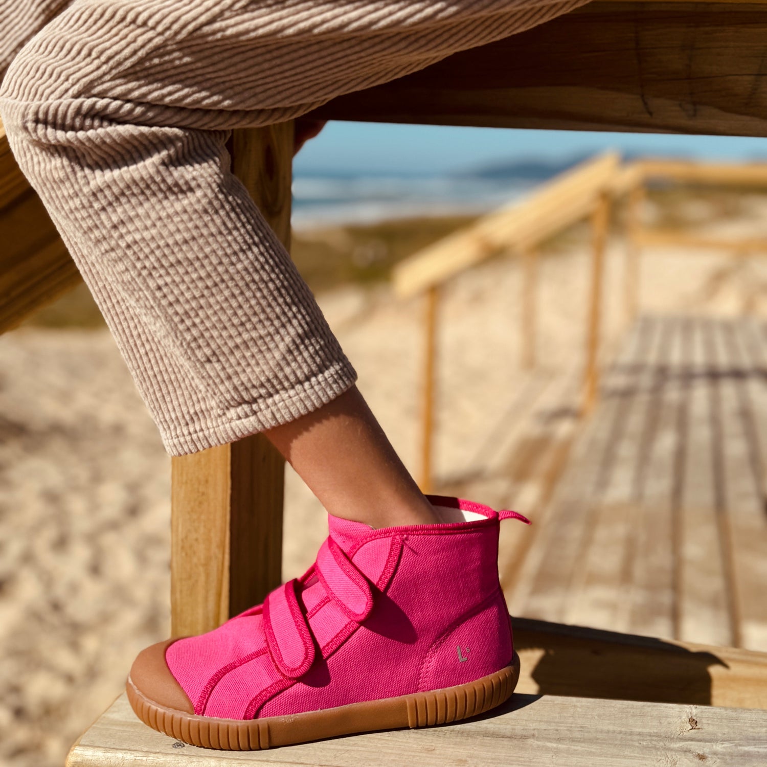 Tênis Cano Alto Luca Rosa Flor Sola Craft