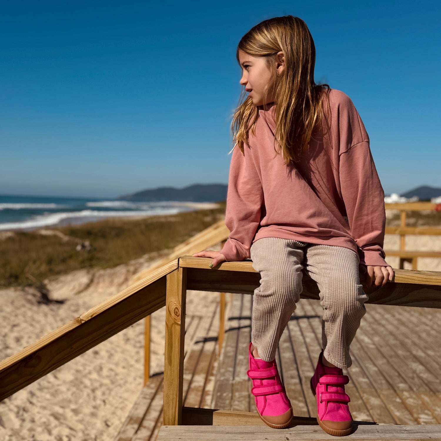 Tênis Cano Alto Luca Rosa Flor Sola Craft