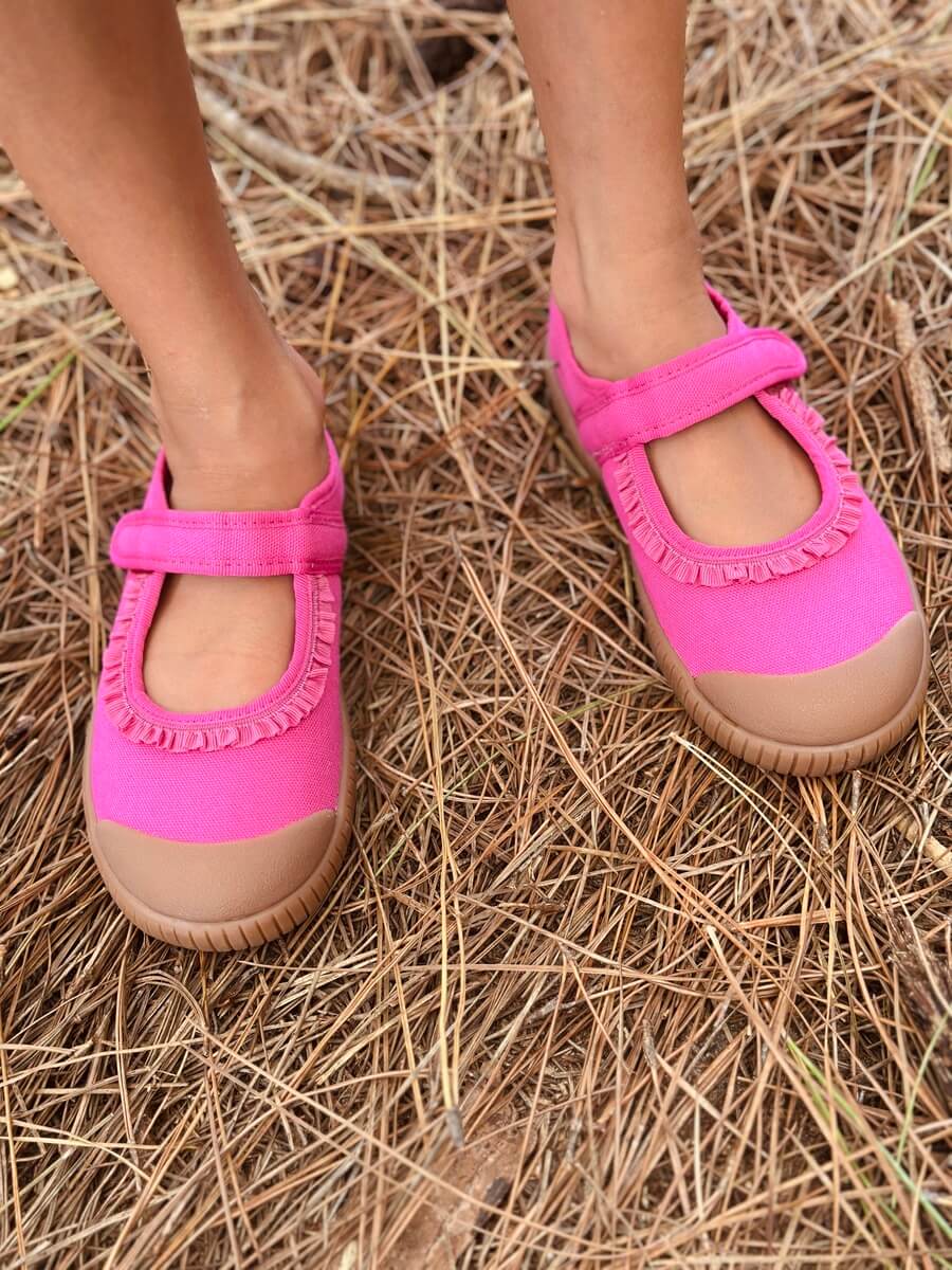 Sapatilha Alice Rosa Flor Sola Craft