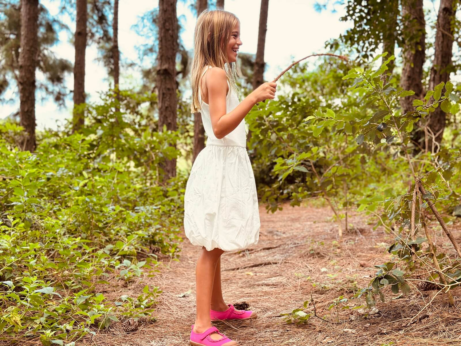 Sapatilha Alice Rosa Flor Sola Craft