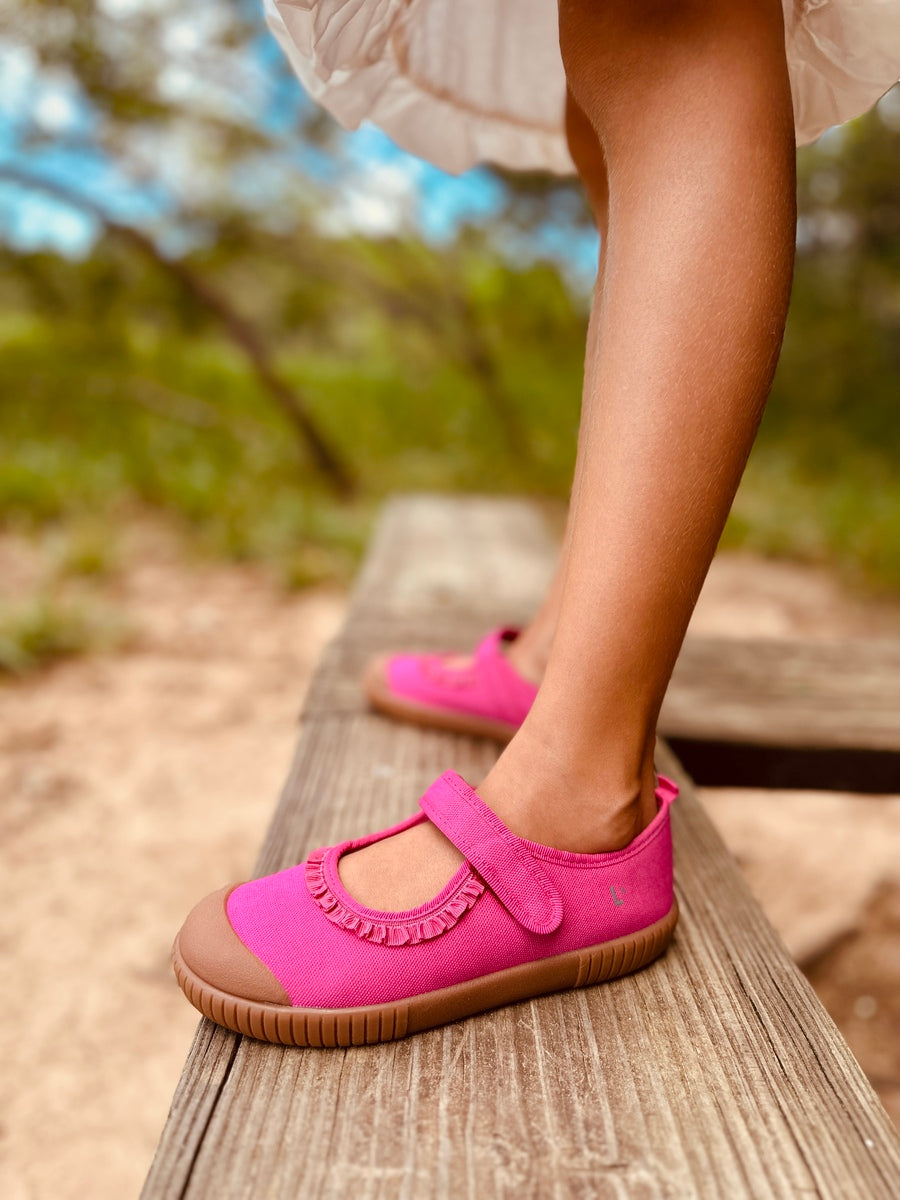 Sapatilha Alice Rosa Flor Sola Craft