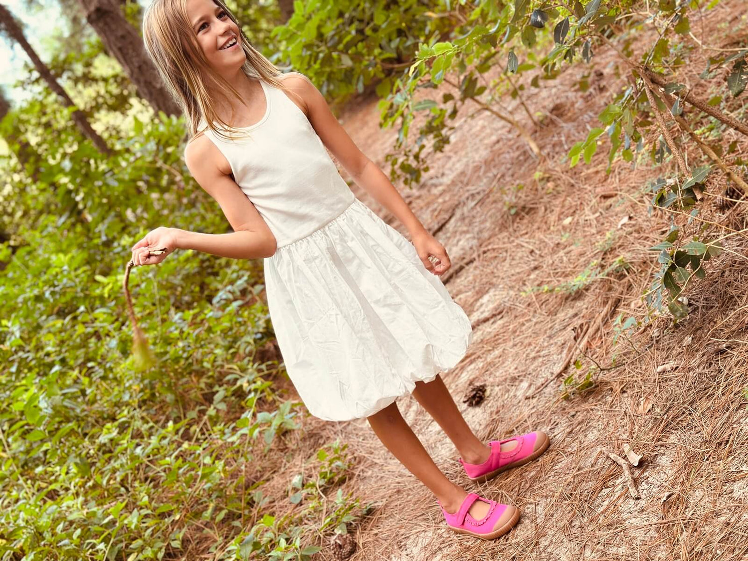 Sapatilha Alice Rosa Flor Sola Craft