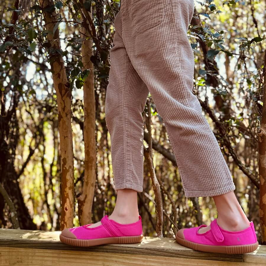 Sapatilha Isa Rosa Flor Sola Craft