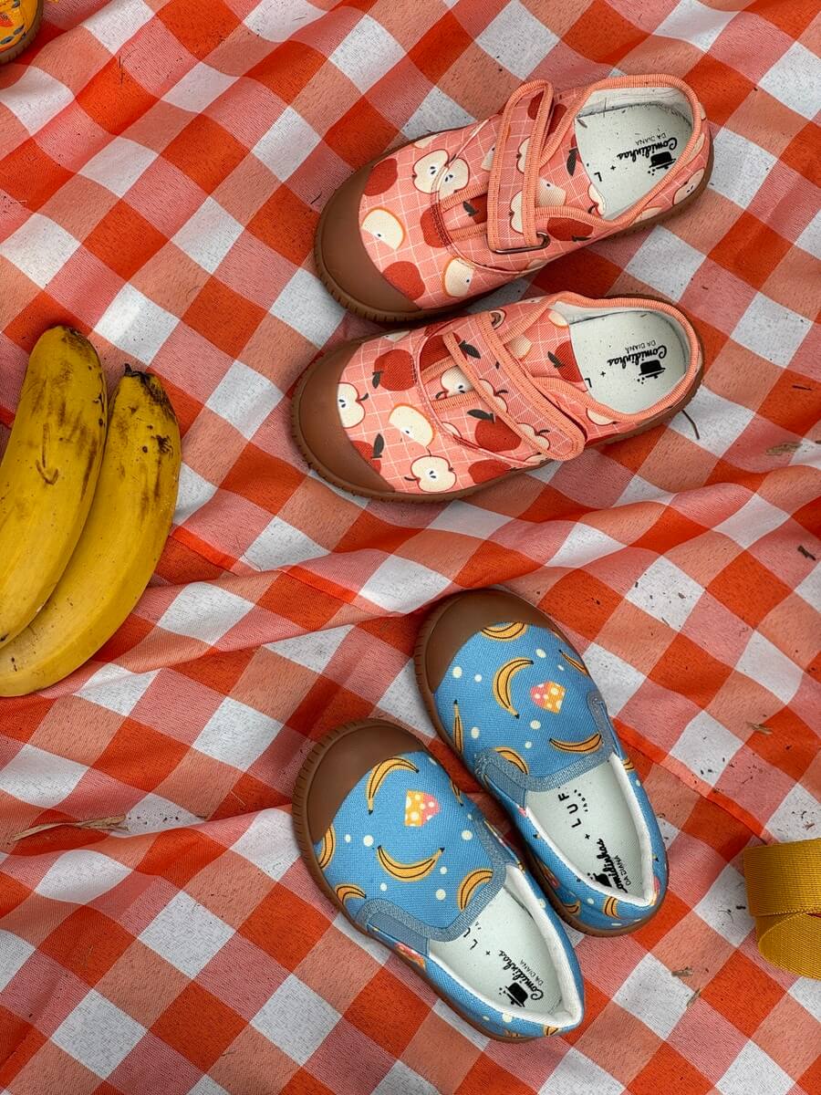 Tênis Iate Benben Picnic da Diana Banana Collab Comidinhas da Diana