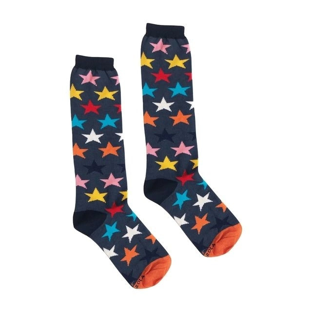 Meia Cantarola Estrela Colorida