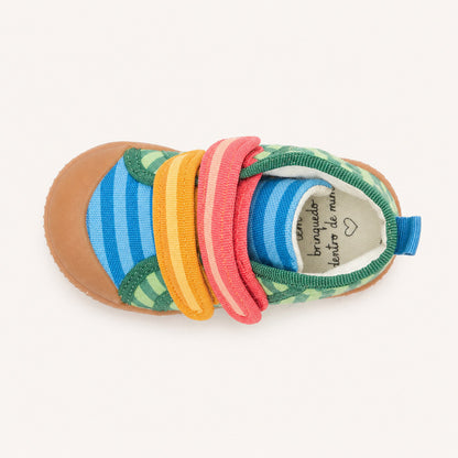 Tênis Cano Alto Luca Listrado Casa Colorida Collab Luiza Voll Sola Craft