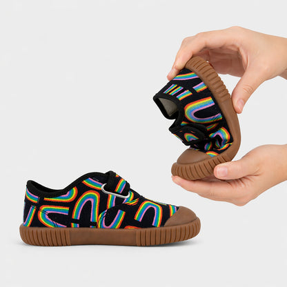 Tênis Cano Baixo Bento Chuva de Arco-íris Collab MOOUI