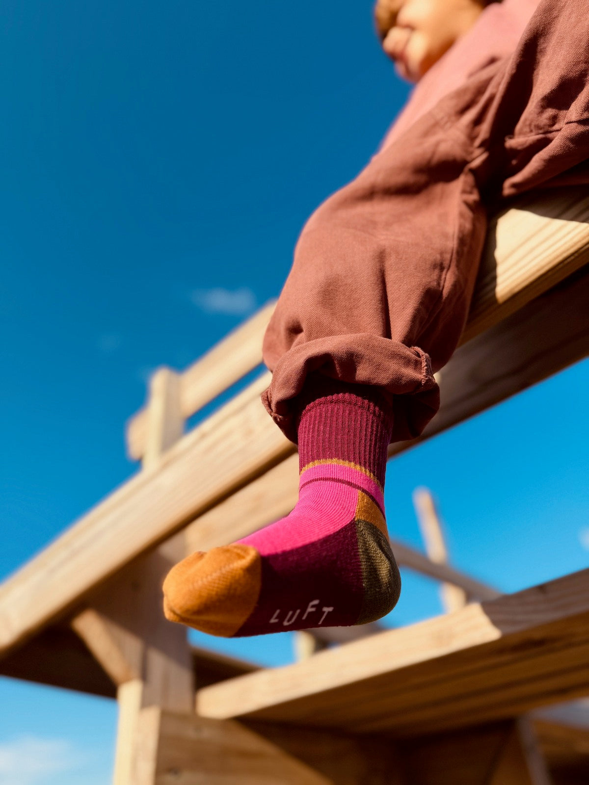 Meia Canelada Colorida Rosa LUFT