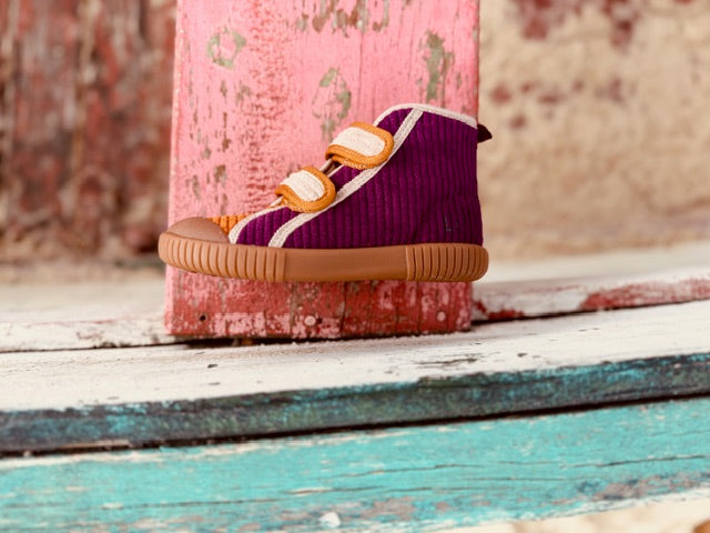 Tênis Cano Alto Luca Veludo Jabuticaba