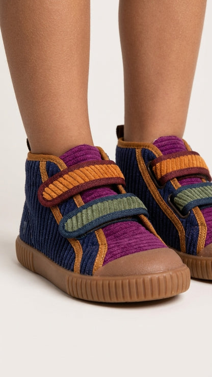 Tênis Cano Alto Luca Veludo Tamarindo