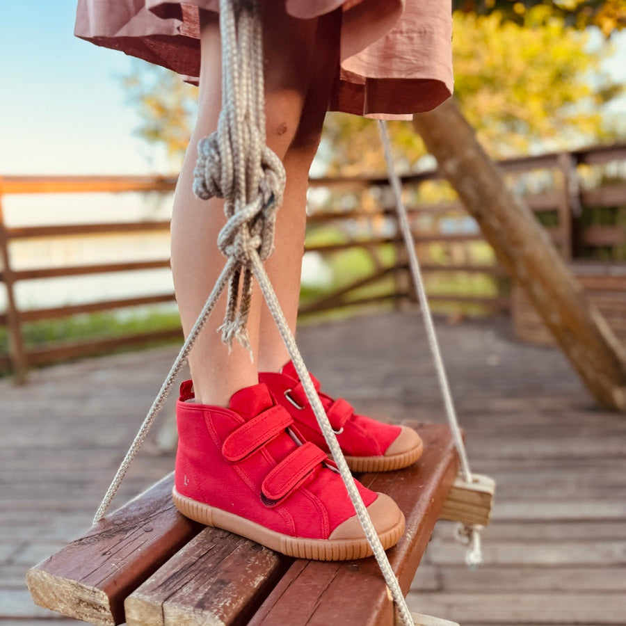 Tênis Cano Alto Luca Vermelho Cogumelo