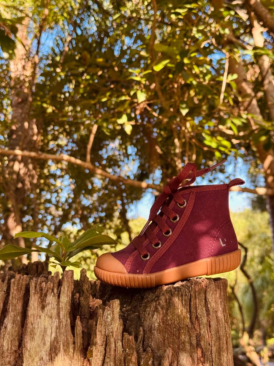 Tênis Cano Alto Tom Ameixa